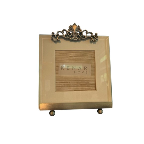 Lot of 2 Fleur-de-Lis Picture Frames Stained Glass French Country Style - Picture 4 of 16